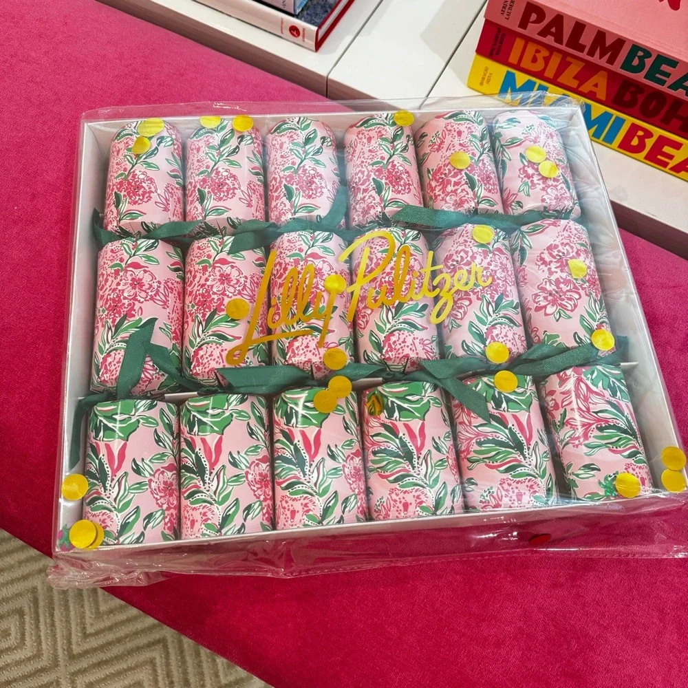 NWT Lilly Pulitzer Party Poppers Set of 6 Koala La La Conch Shell Pink